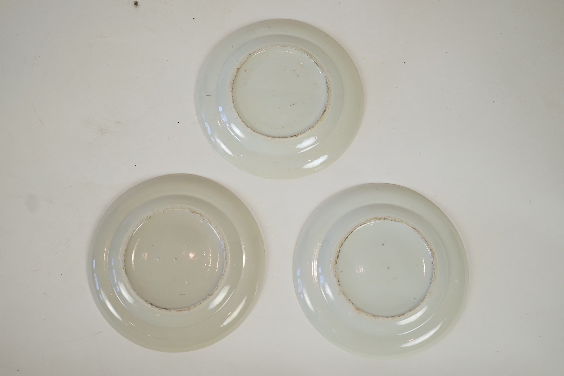 Three Chinese enamelled porcelain plates, mid 19th century